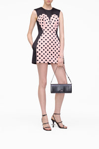 Robe courte en satin - Peach