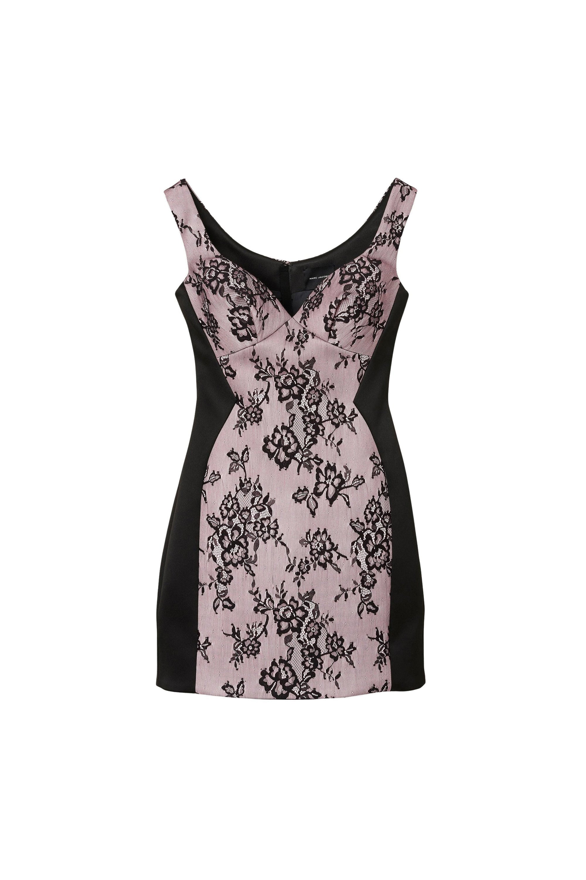 Robe courte en satin - Black Multi