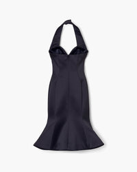 Robe midi en satin - Black