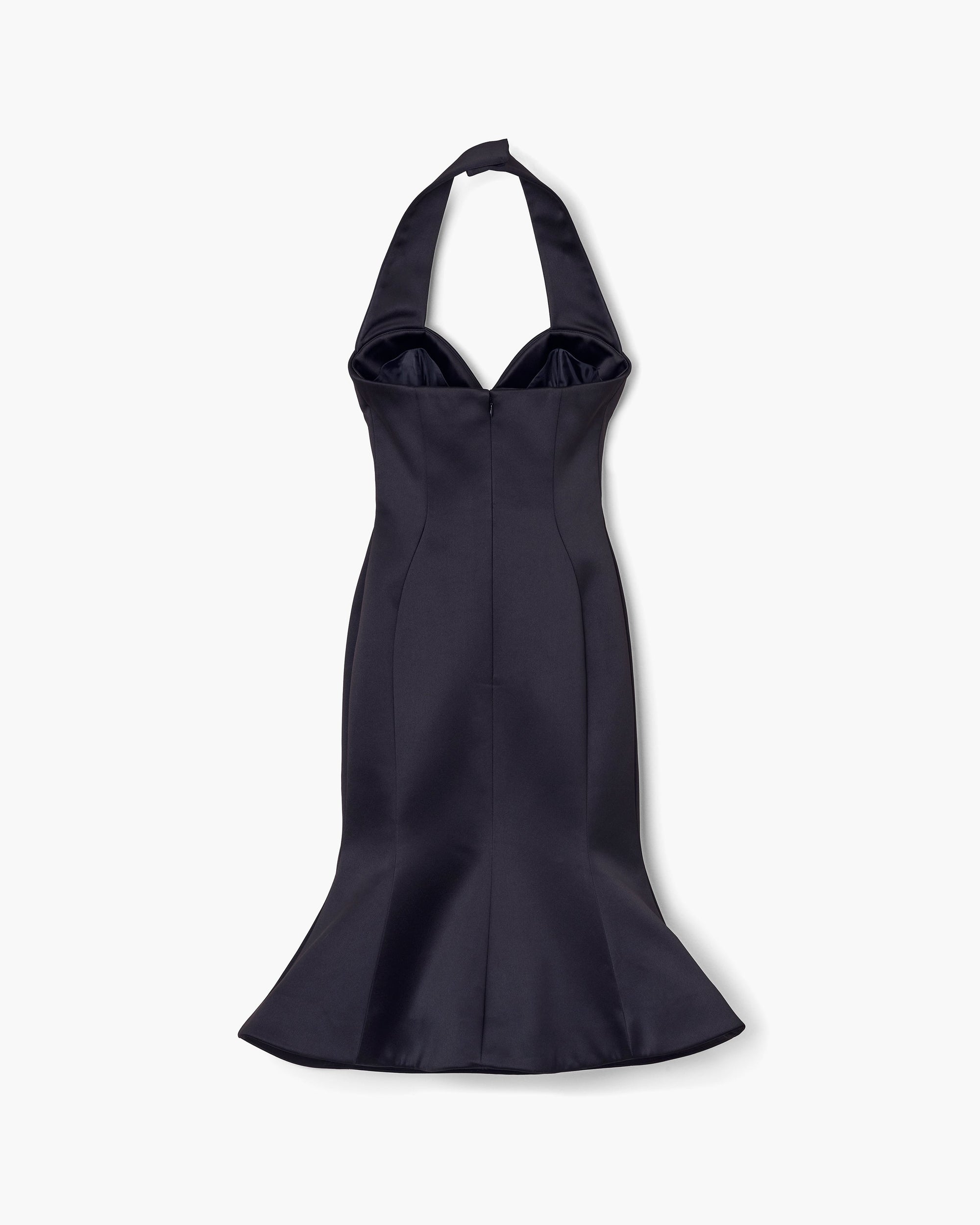 Robe midi en satin - Black