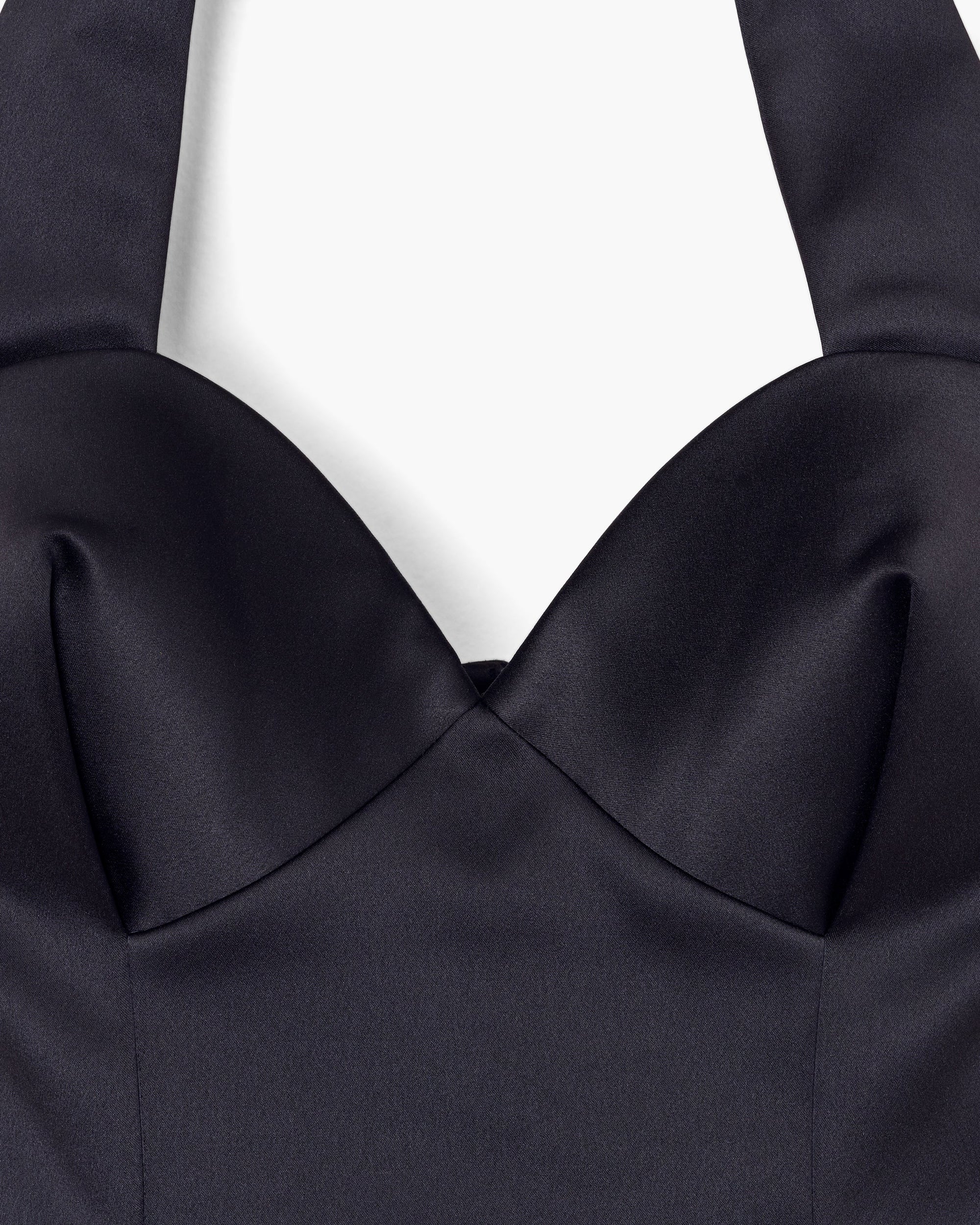 Robe midi en satin - Black