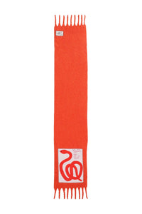 Echarpe oversize en laine - Orange