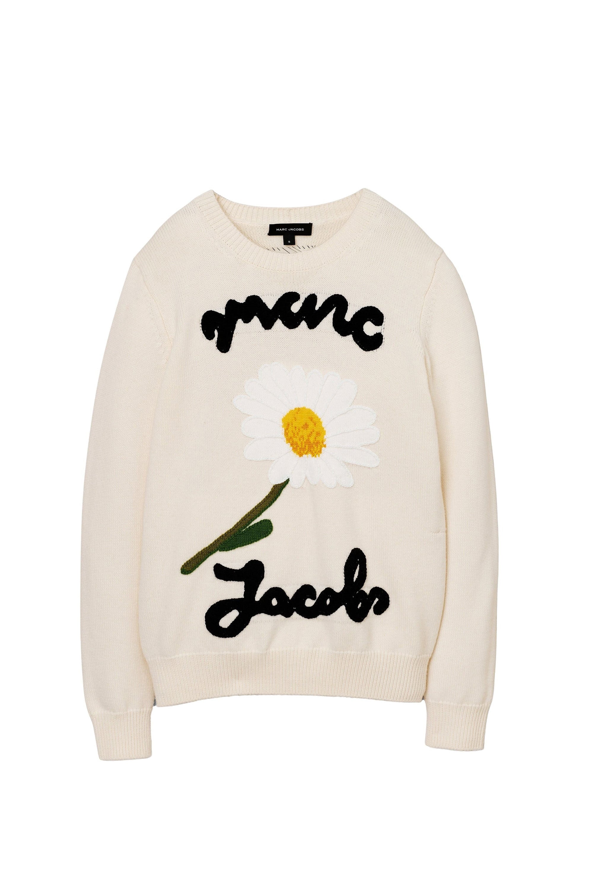 Pull à col rond en laine - Ivory