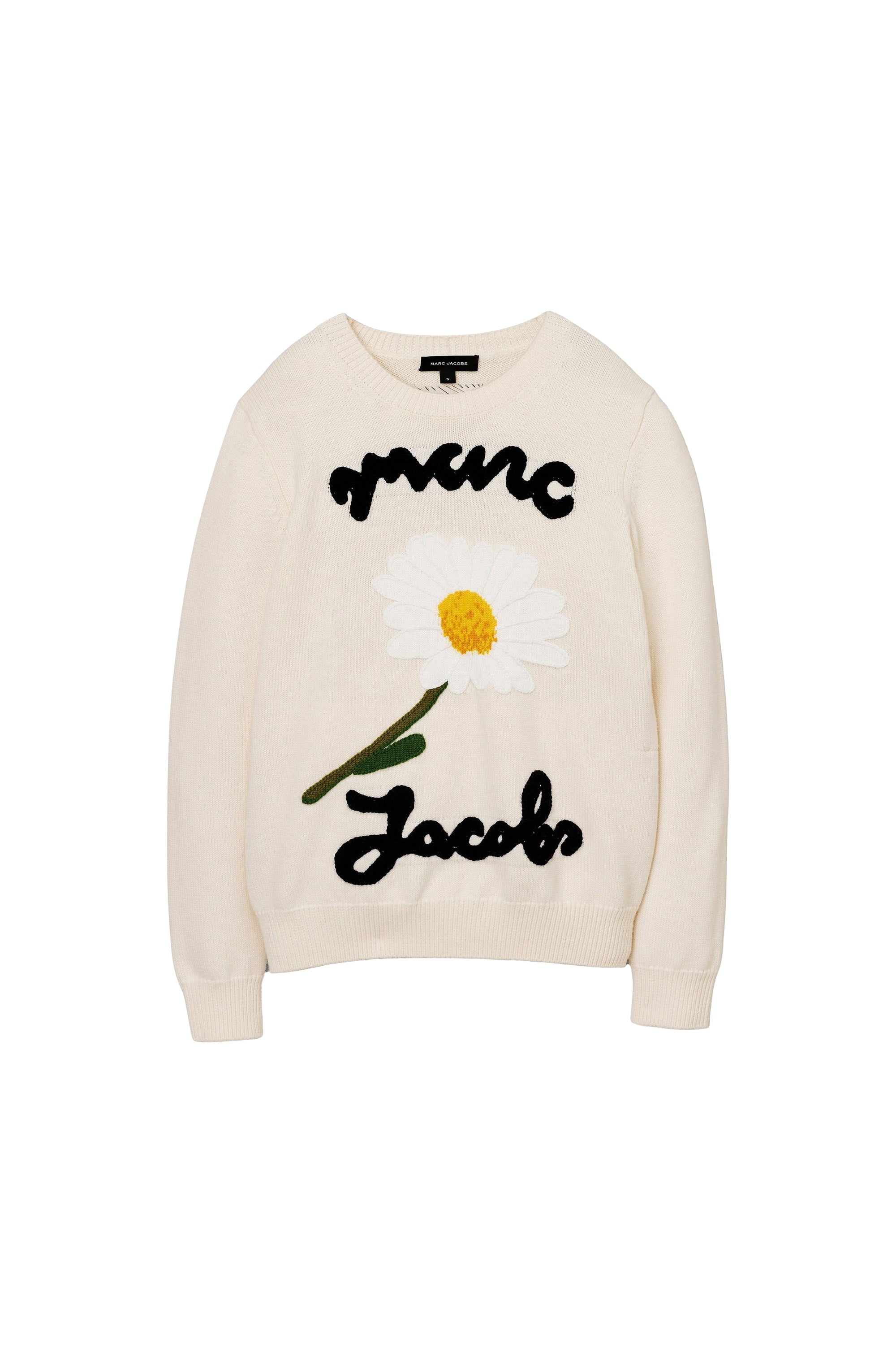 Pull à col rond en laine - Ivory
