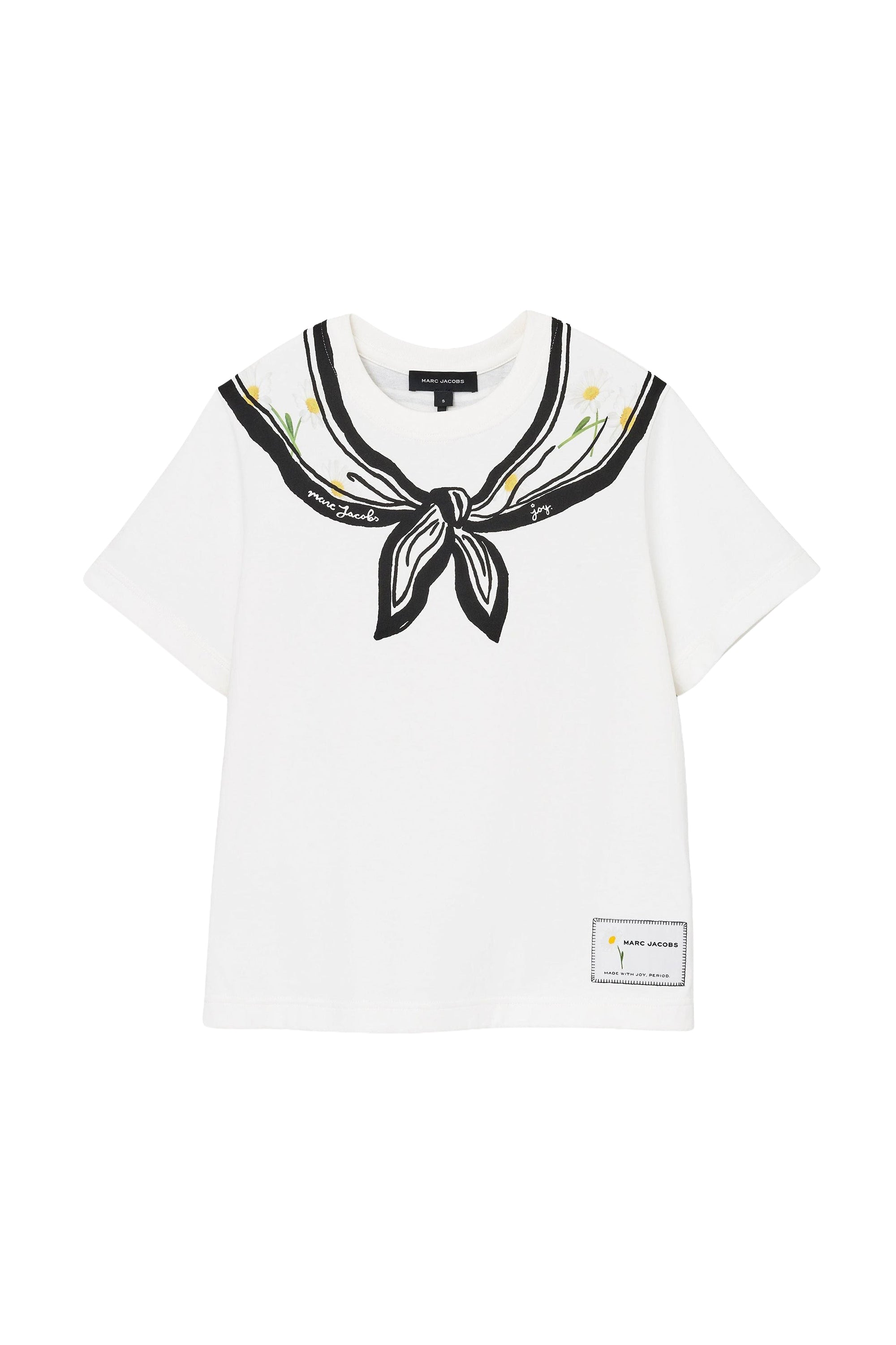 T-shirt Trompe l'oeil Foulard - White