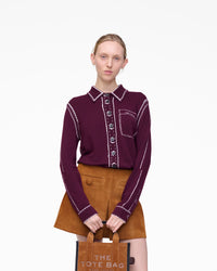 TROMPE LOEIL KNIT BUTTON DOWN