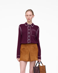 TROMPE LOEIL KNIT BUTTON DOWN