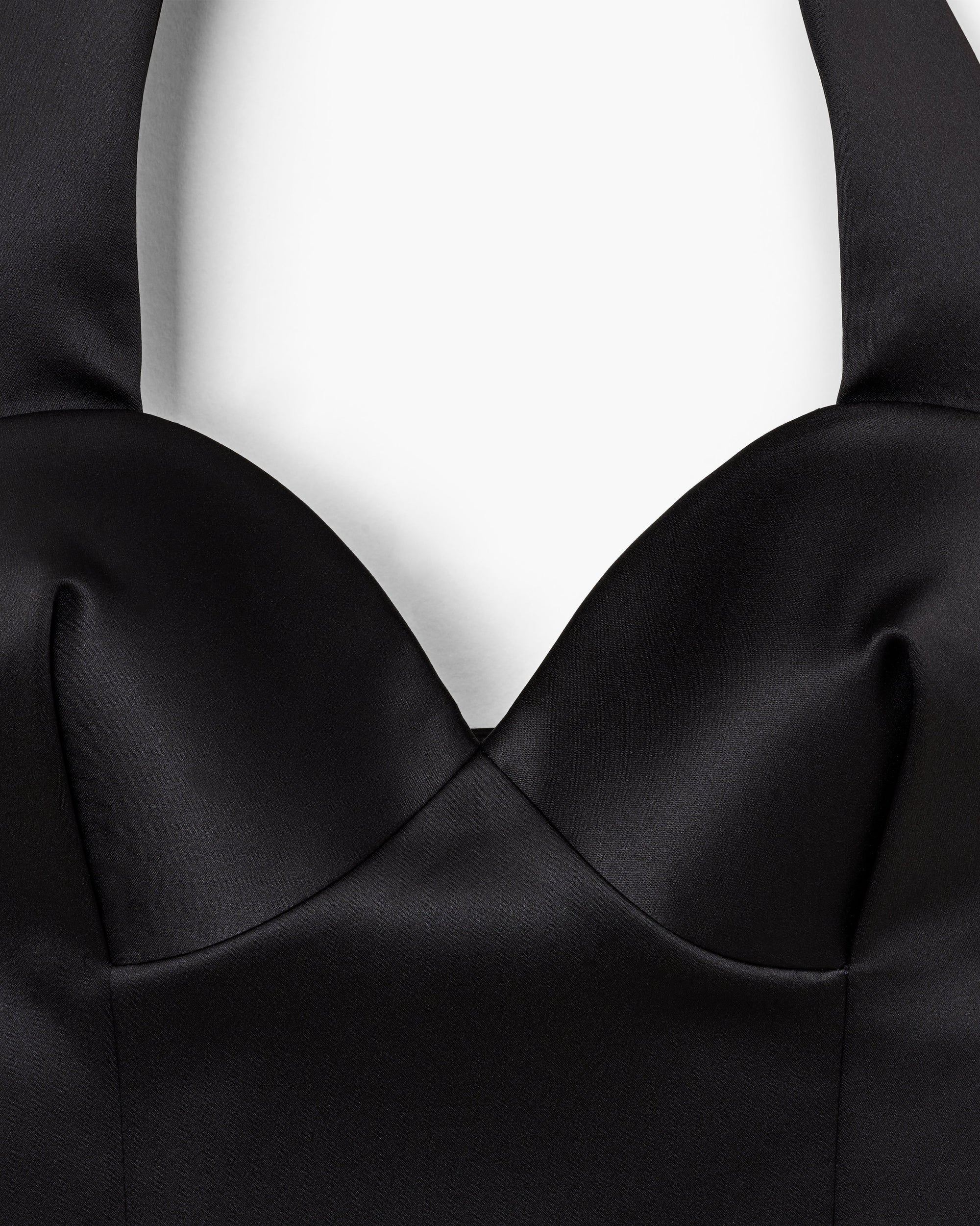 Top à dos nu en satin - Black