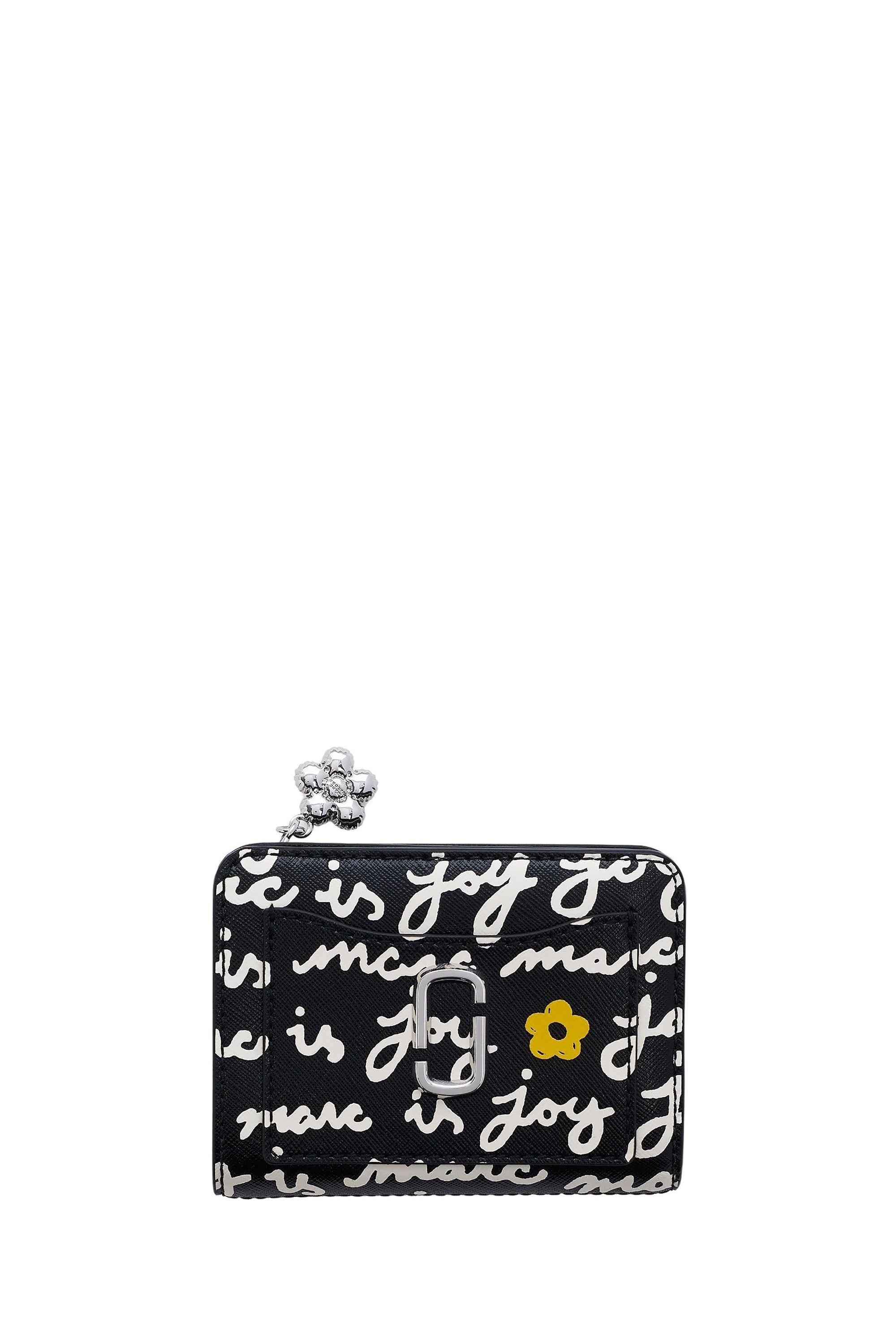 Mini portefeuille Compact en cuir - Black Multicolor