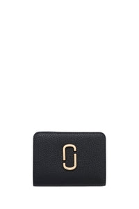 Mini portefeuille Compact en cuir - Black