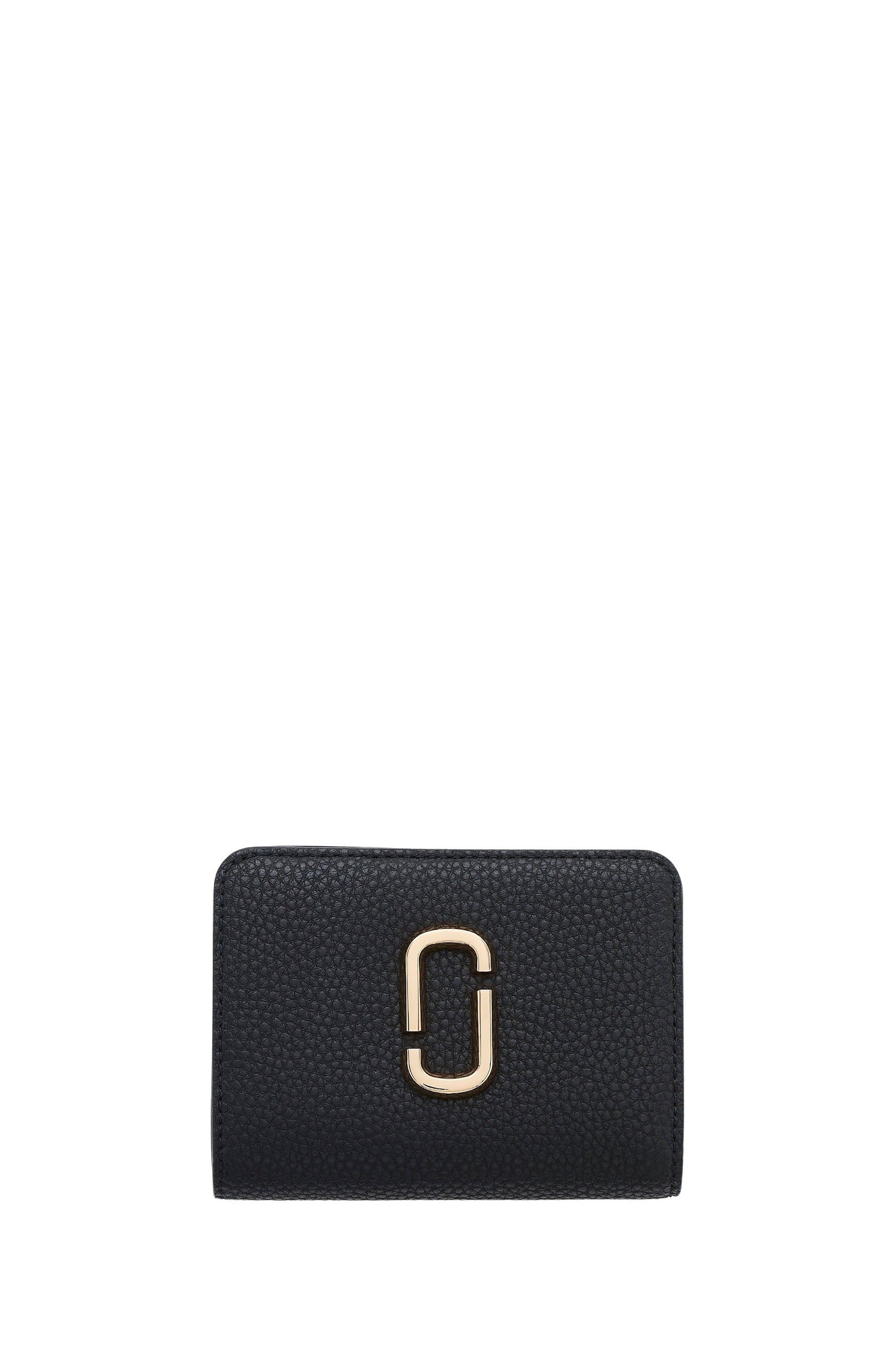 Mini portefeuille Compact en cuir - Black