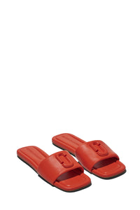 Sandales J Marc en cuir - Electric Orange