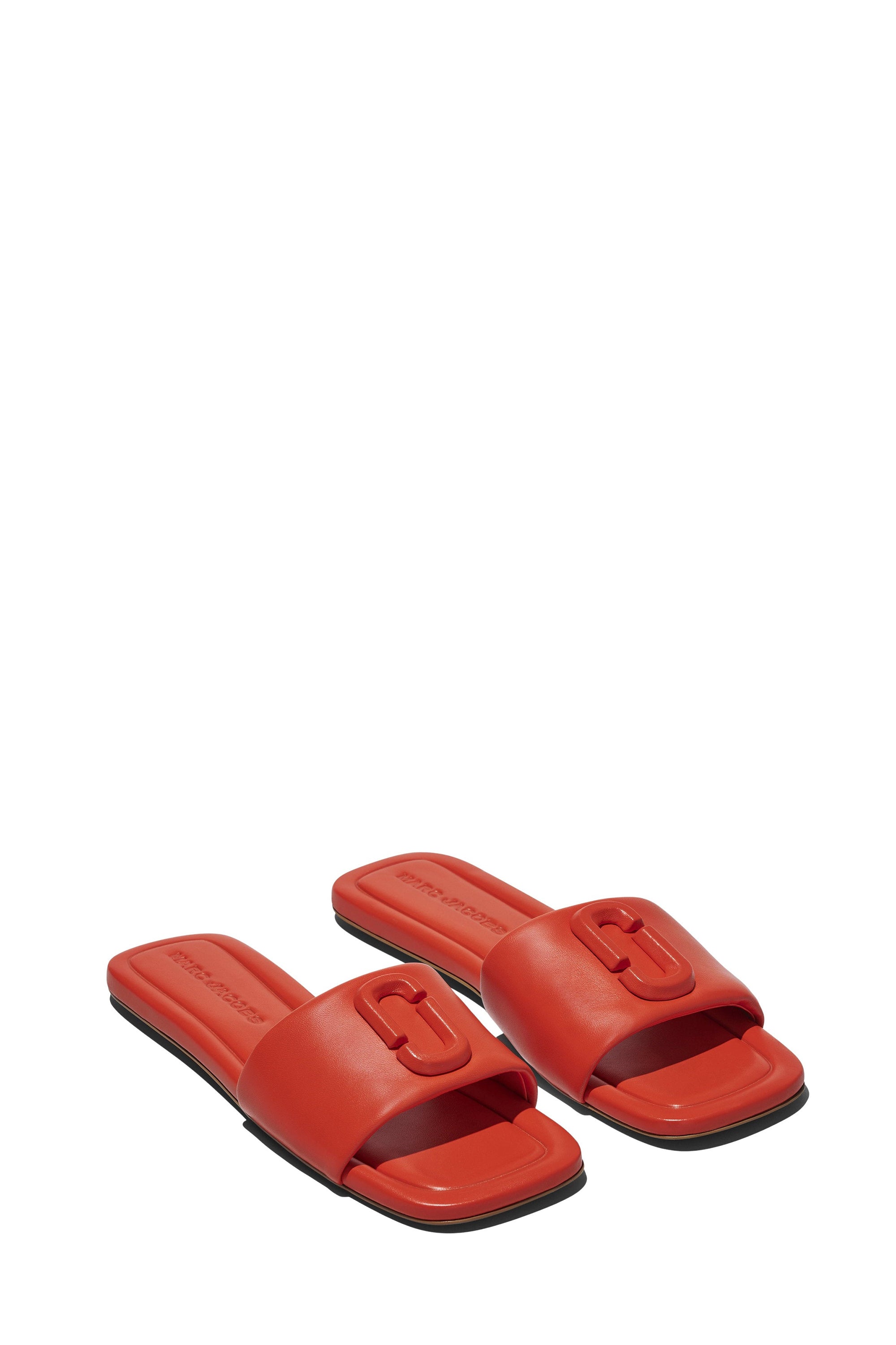 Sandales J Marc en cuir - Electric Orange