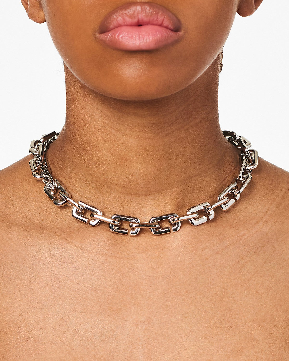 Collier The J Marc à maillons en laiton - Silver