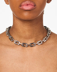 Collier The J Marc à maillons en laiton - Silver