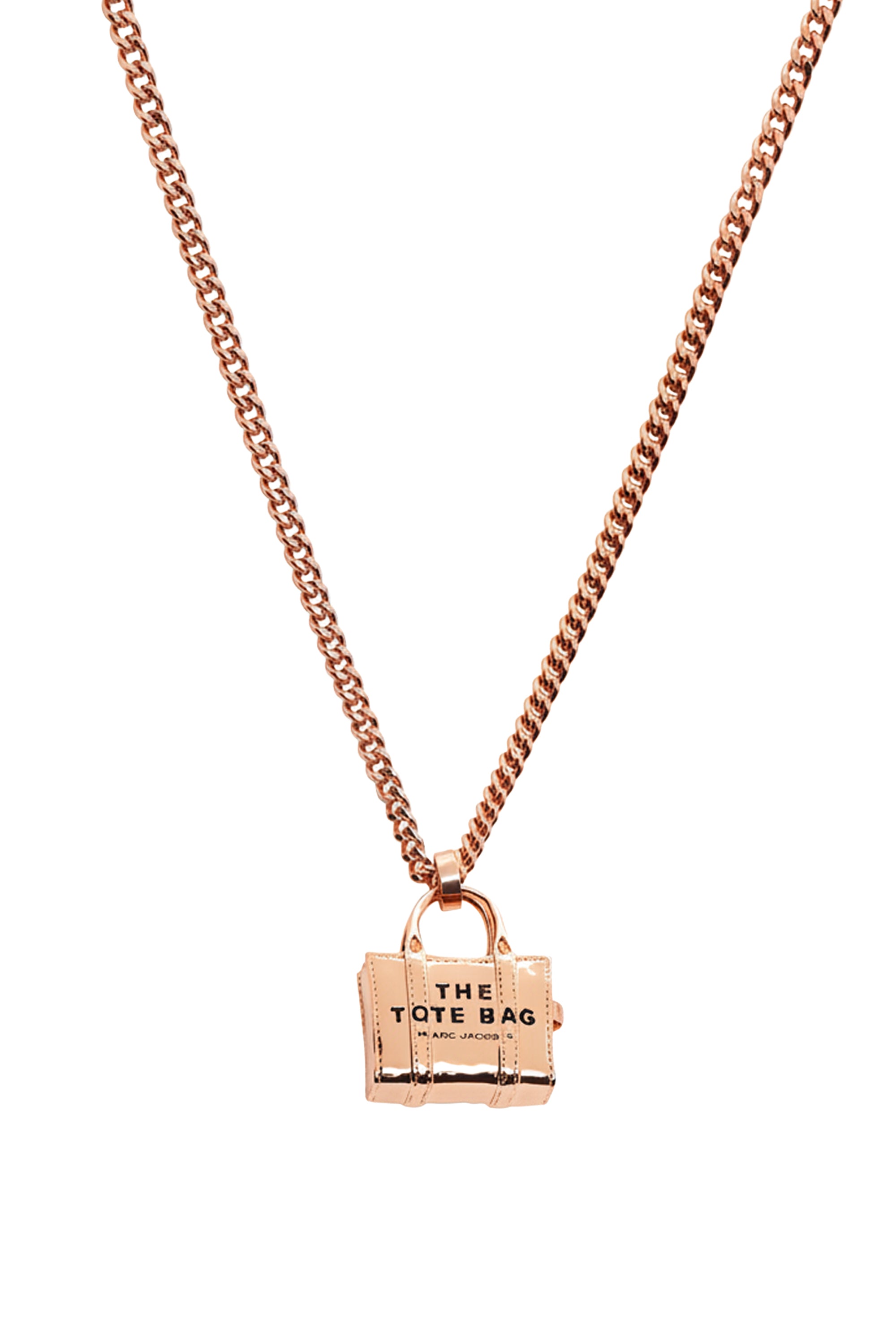 The Tote Bag necklace in brass - Antique Rose Gold