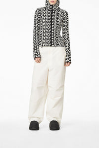 Pantalon décontracté à ourlets élastiqués - Ivory