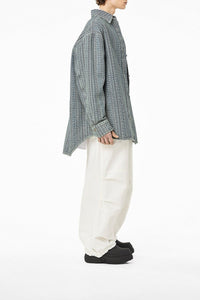 Pantalon parachute à ourlets élastiqués - Ivory