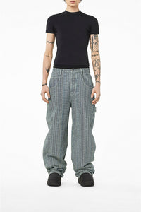Pantalon Monogram en denim - Sun Faded Denim