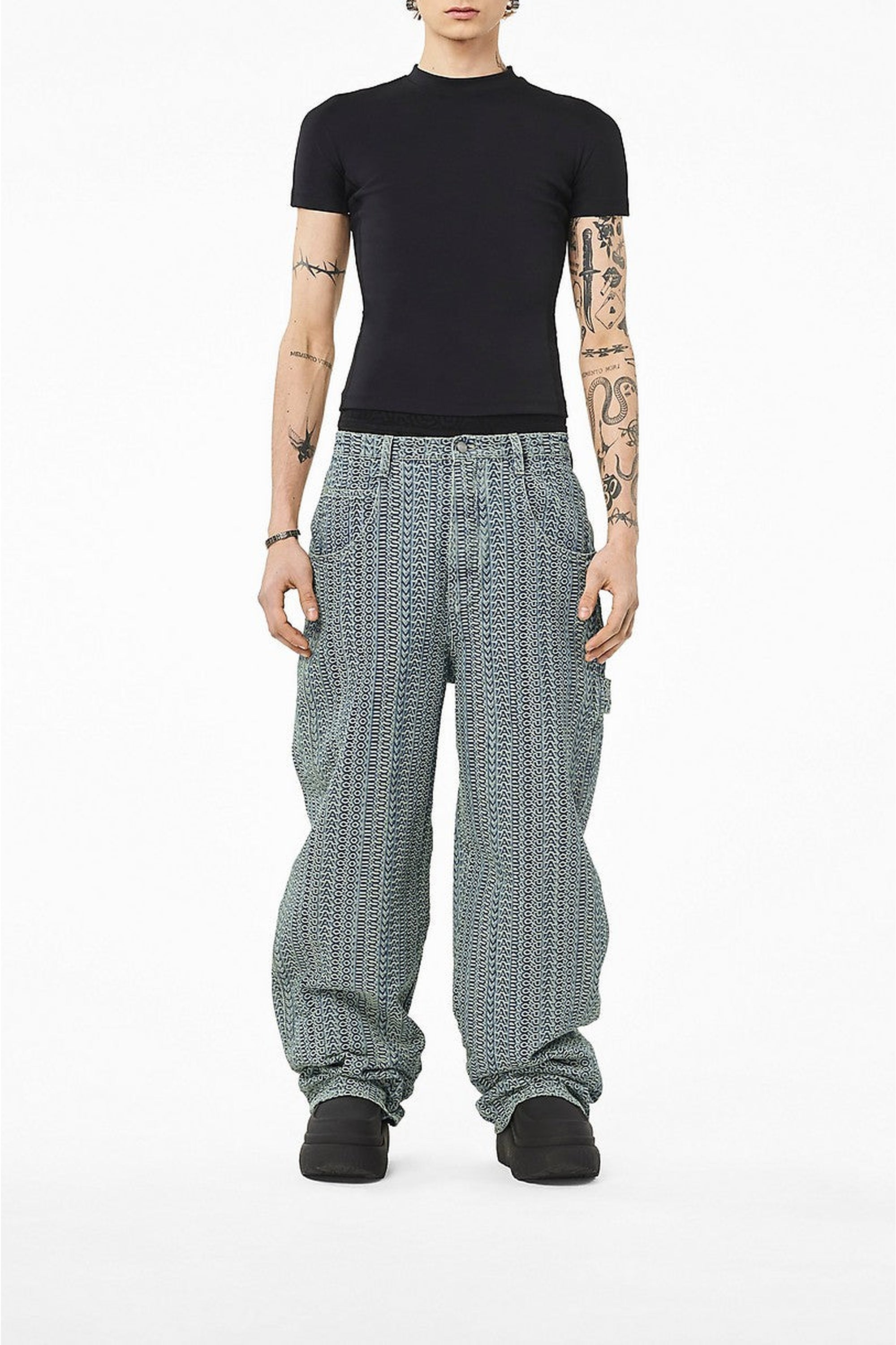 Pantalon Monogram en denim - Sun Faded Denim