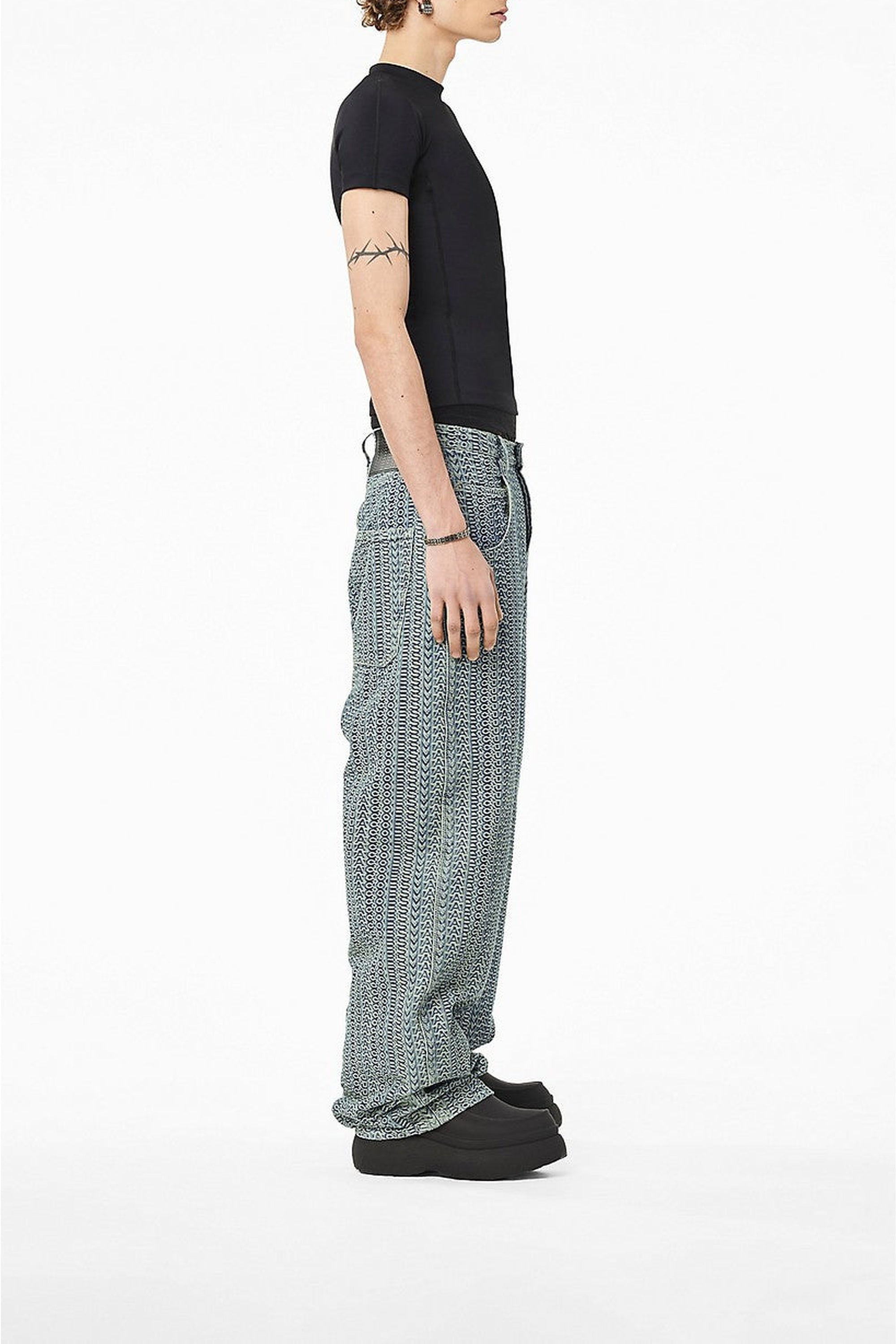 Pantalon Monogram en denim - Sun Faded Denim