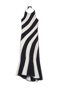 Robe Wave à coutures rayés - Black & Ivory