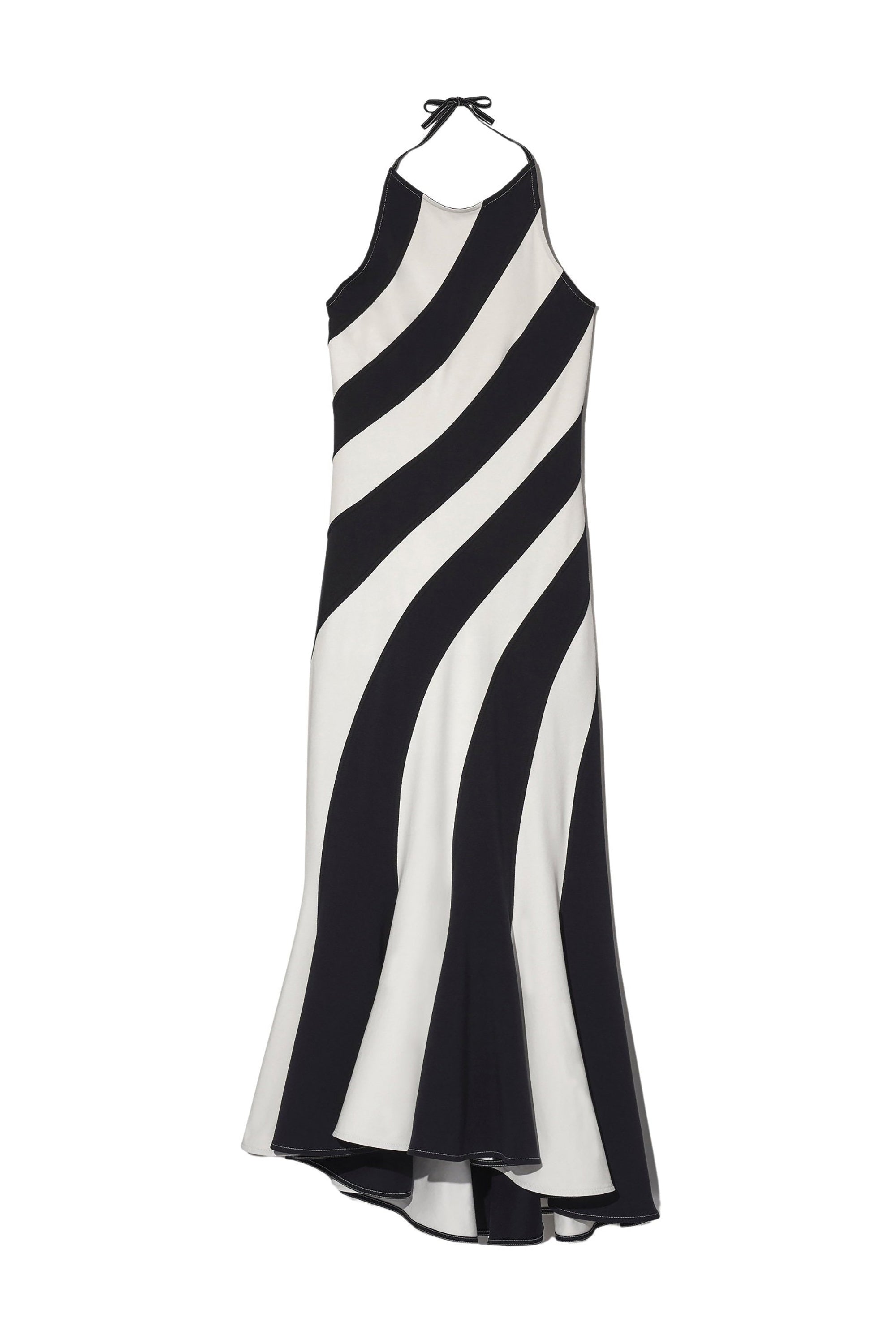 Robe Wave à coutures rayés - Black & Ivory