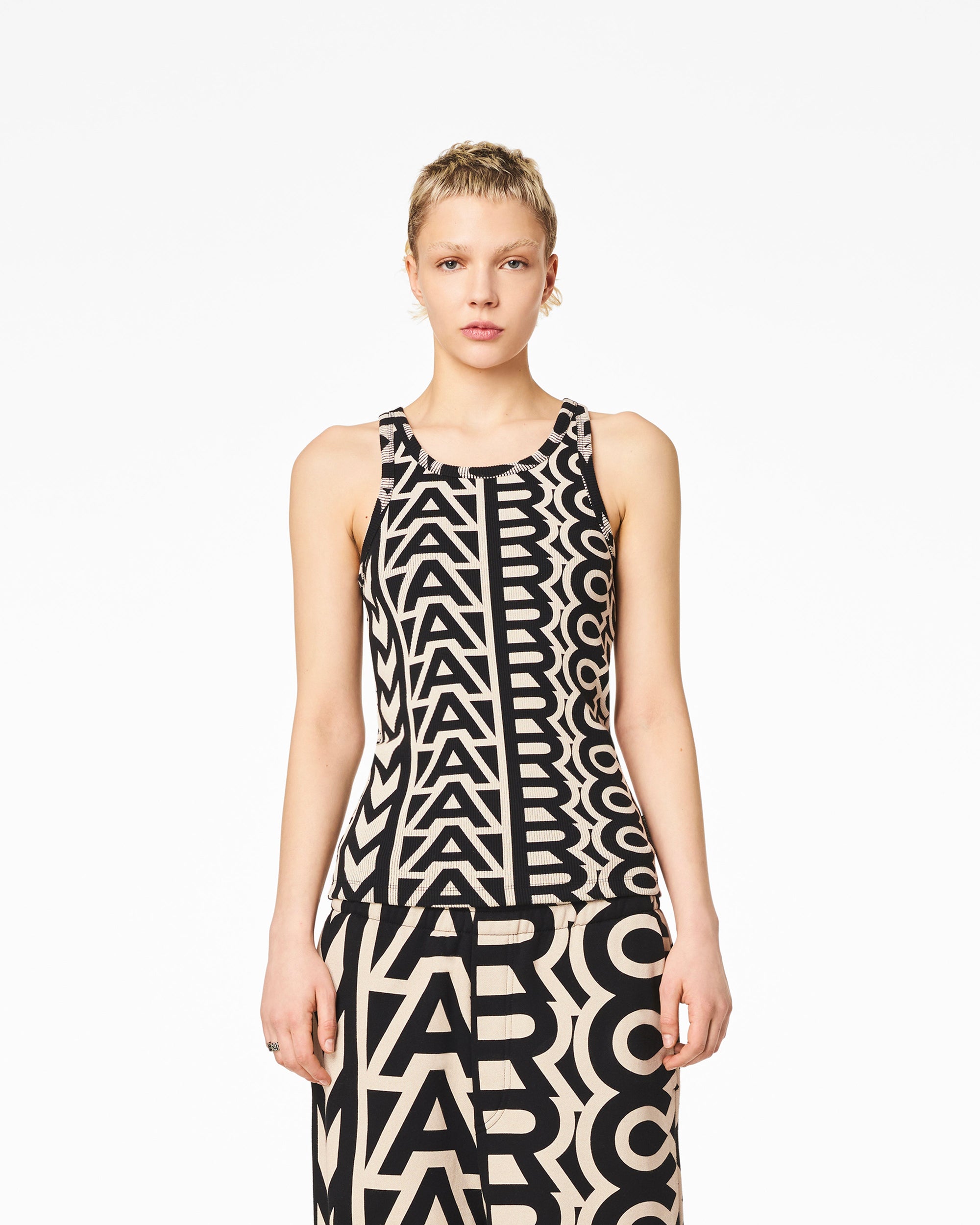 Débardeur Monogram imprimé - Black & Ivory