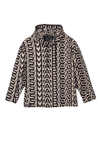 Sweat à capuche oversize Monogram - Black & Ivory