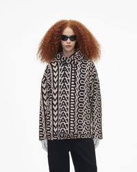 Sweat à capuche oversize Monogram - Black & Ivory