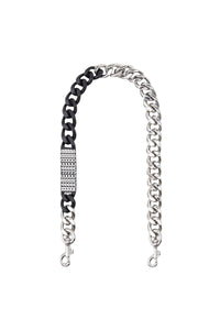 Bandoulière en chaîne - Nickel & Black