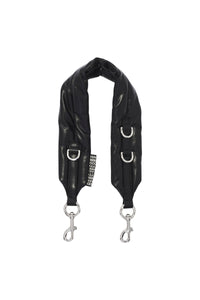 Bandoulière Puffy Barcode en cuir - Black