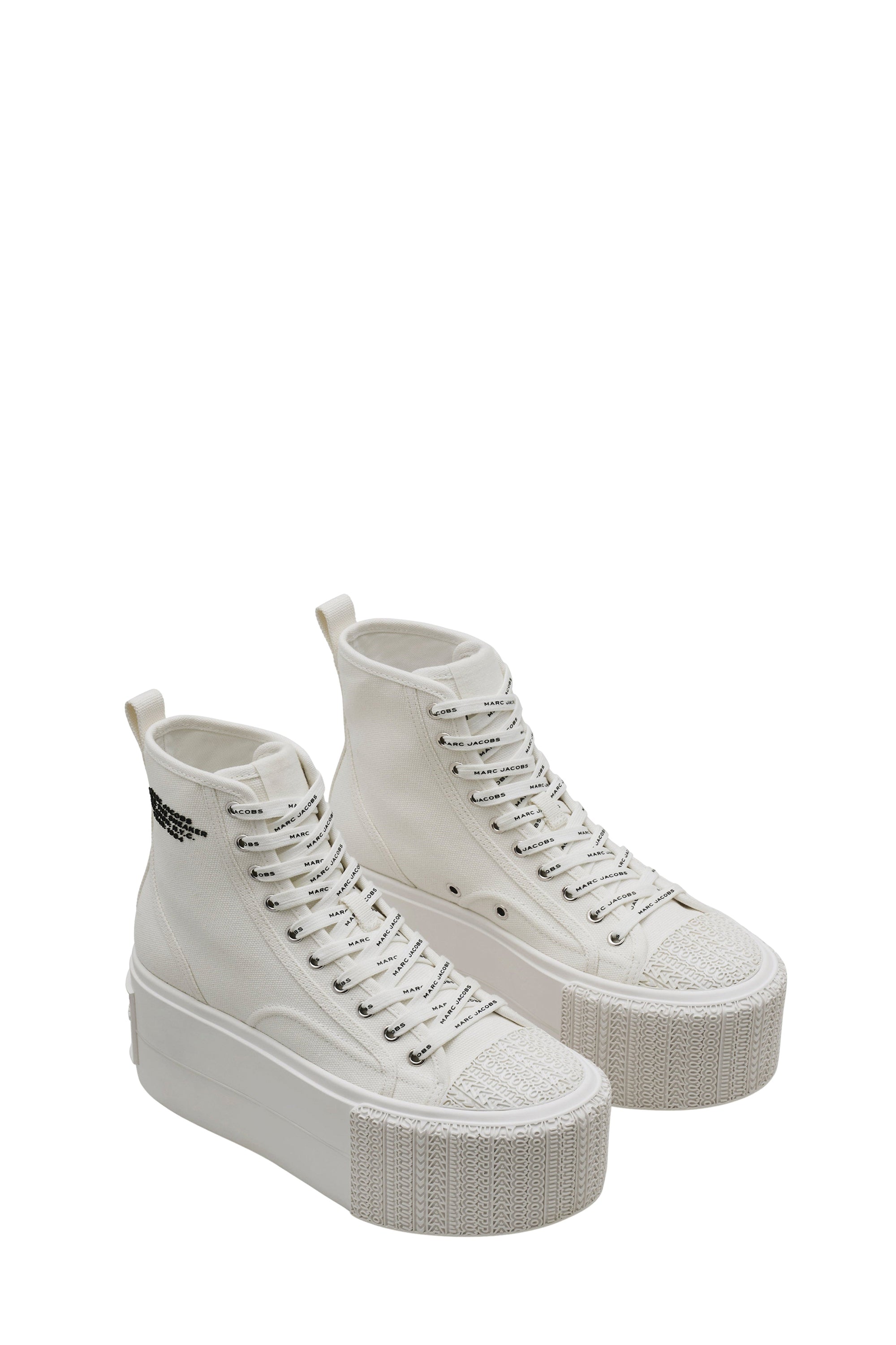 Sneakers montantes à plateforme - White