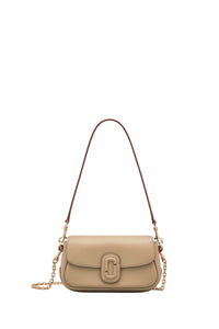 Sac Clover à logo en cuir - Camel