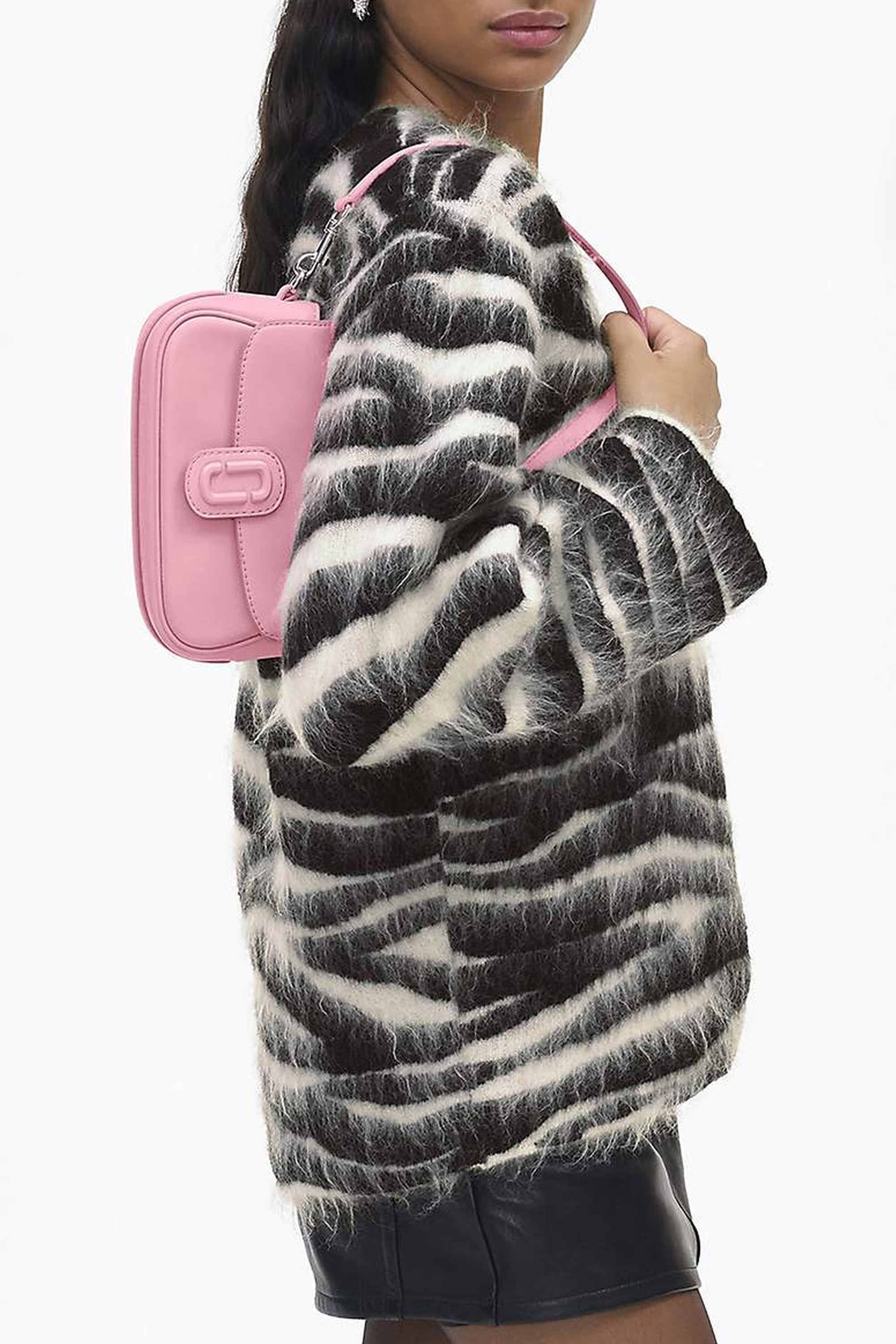 PAS INFO   Sac Clover à logo en cuir - Ribbon Pink