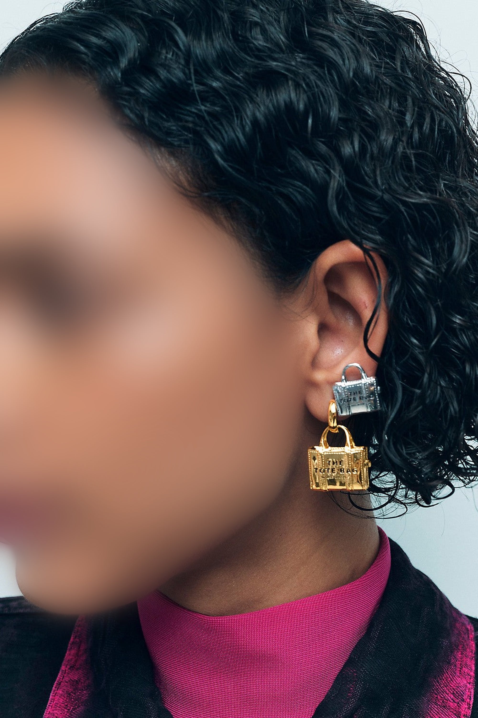 Boucles d’oreilles The Tote Bag en laiton - Light Antique Gold