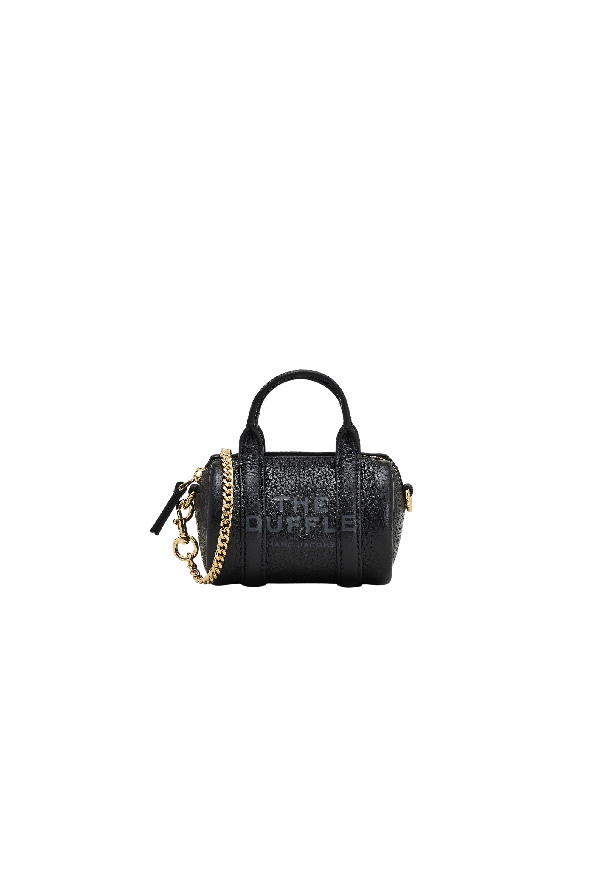 Petit sac à bandoulière The Duffle en cuir - Black