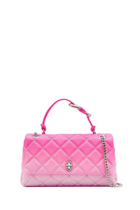 Sac The Dual Chain Shoulder matelassé ombré en cuir - Bow Pink Multicolor