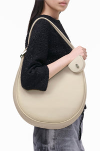 Grand sac The Dual Hobo en cuir - Cloud White