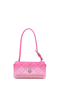 PETIT   Petit sac The Mini Dual Shoulder matelassé ombré en cuir - Bow Pink Multicolor