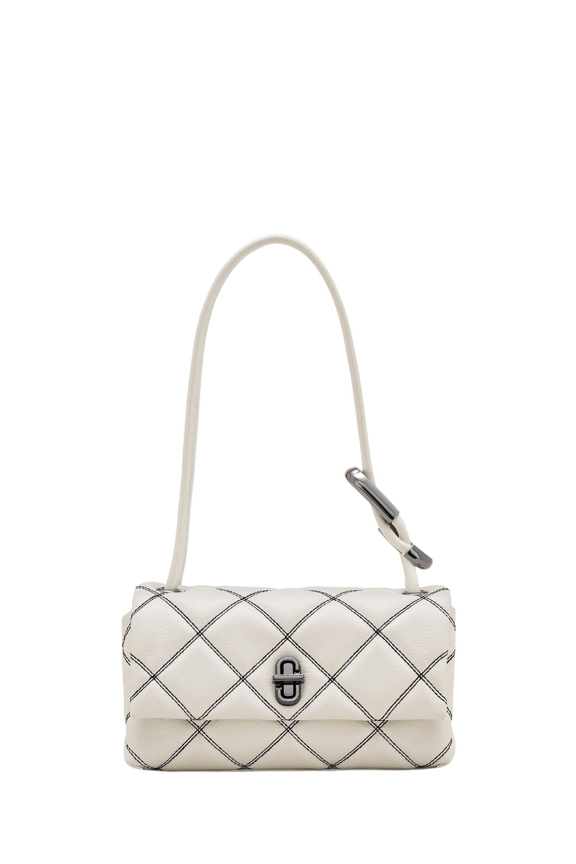 18 NEW / 50 TROCA /142,5€   Mini sac à deux ansraux en cuir - White & Black