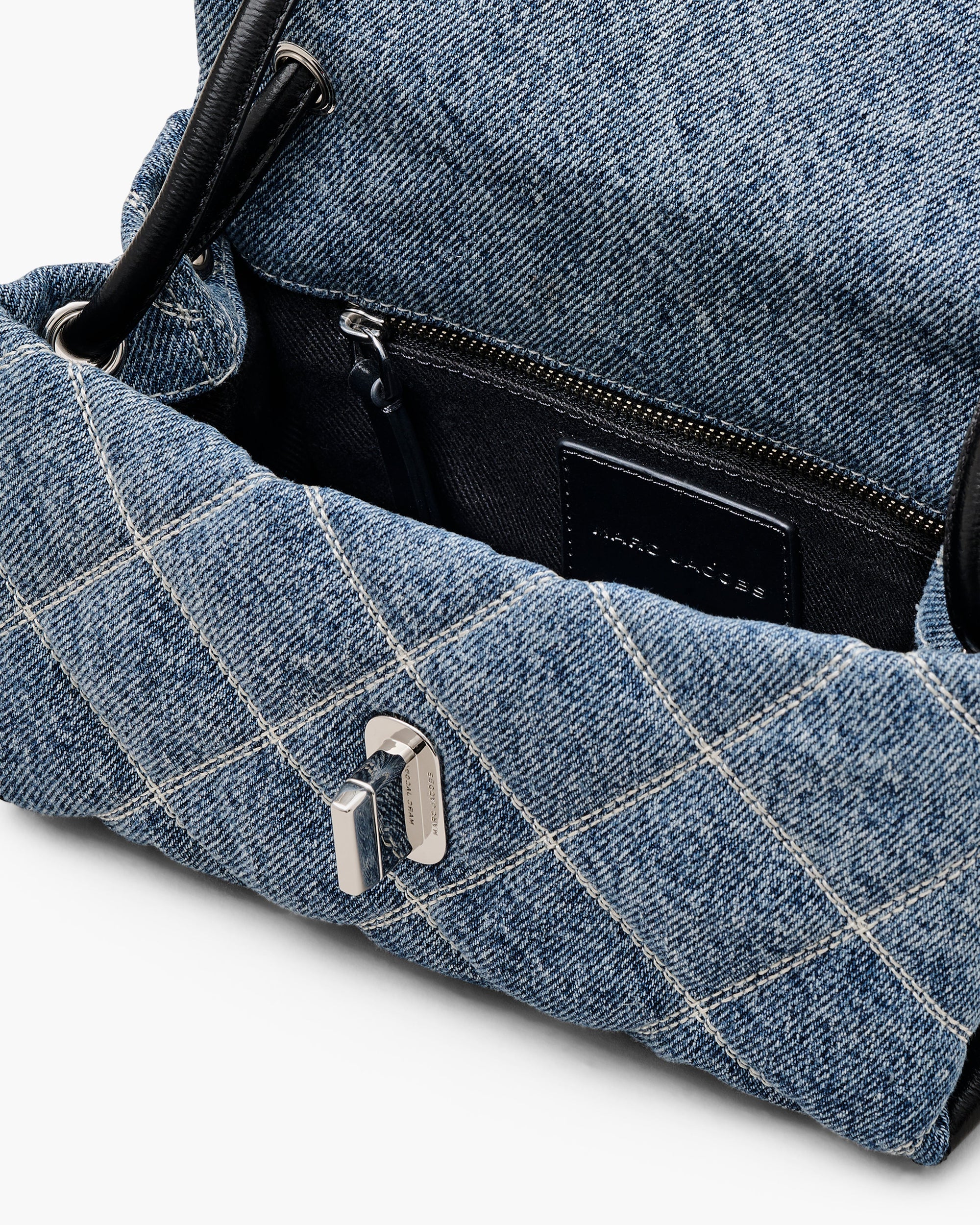 Petit sac The Dual en denim - Light Wash Indigo
