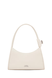 Sac à main avec Pince en cuir - Cotton White