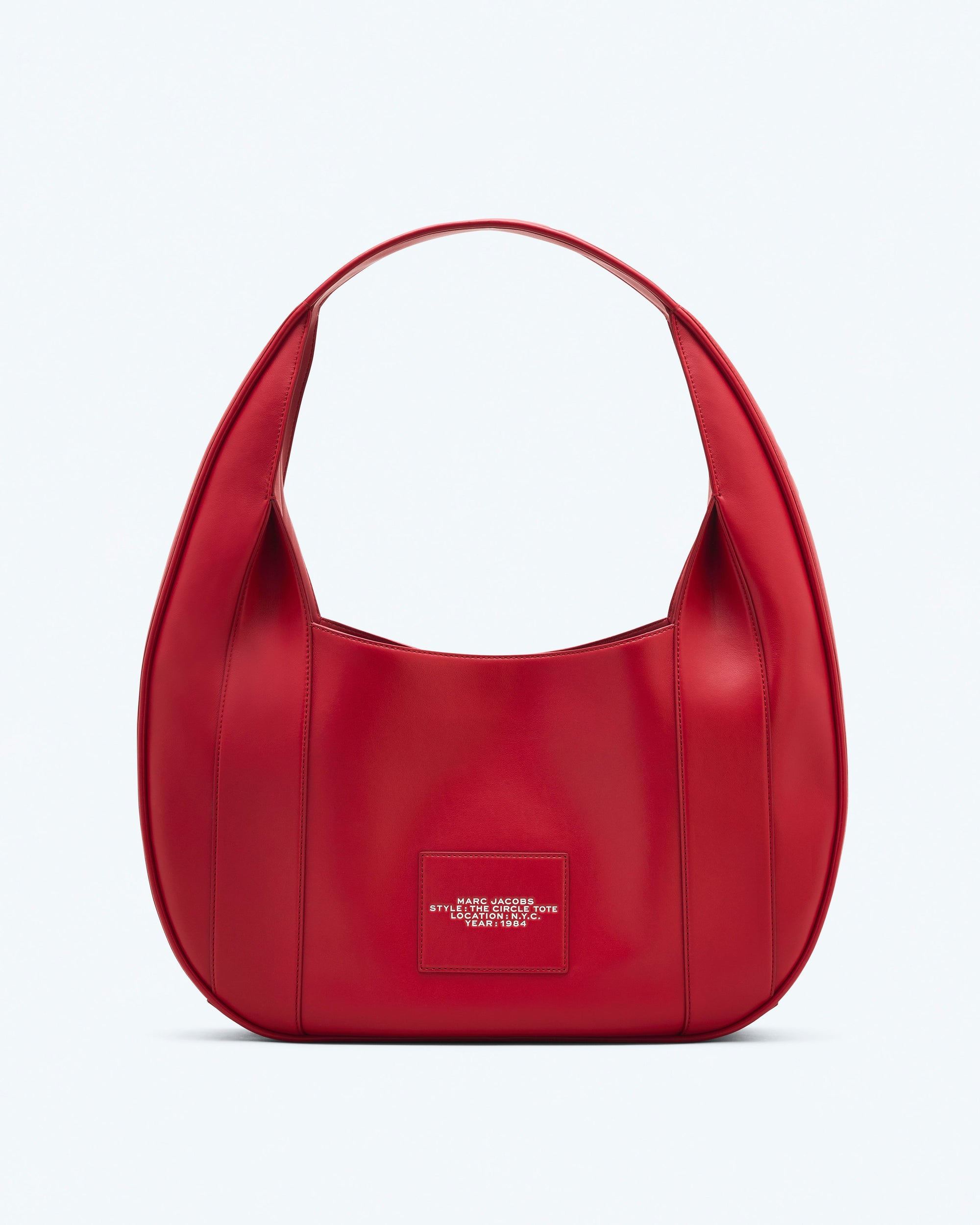 Grand sac Mowalola Circle en cuir - Cherry