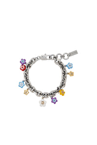 Bracelet Wild Daisy Charm en laiton - Silver