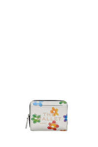 Portefeuille mini Wild Daisy en cuir - White