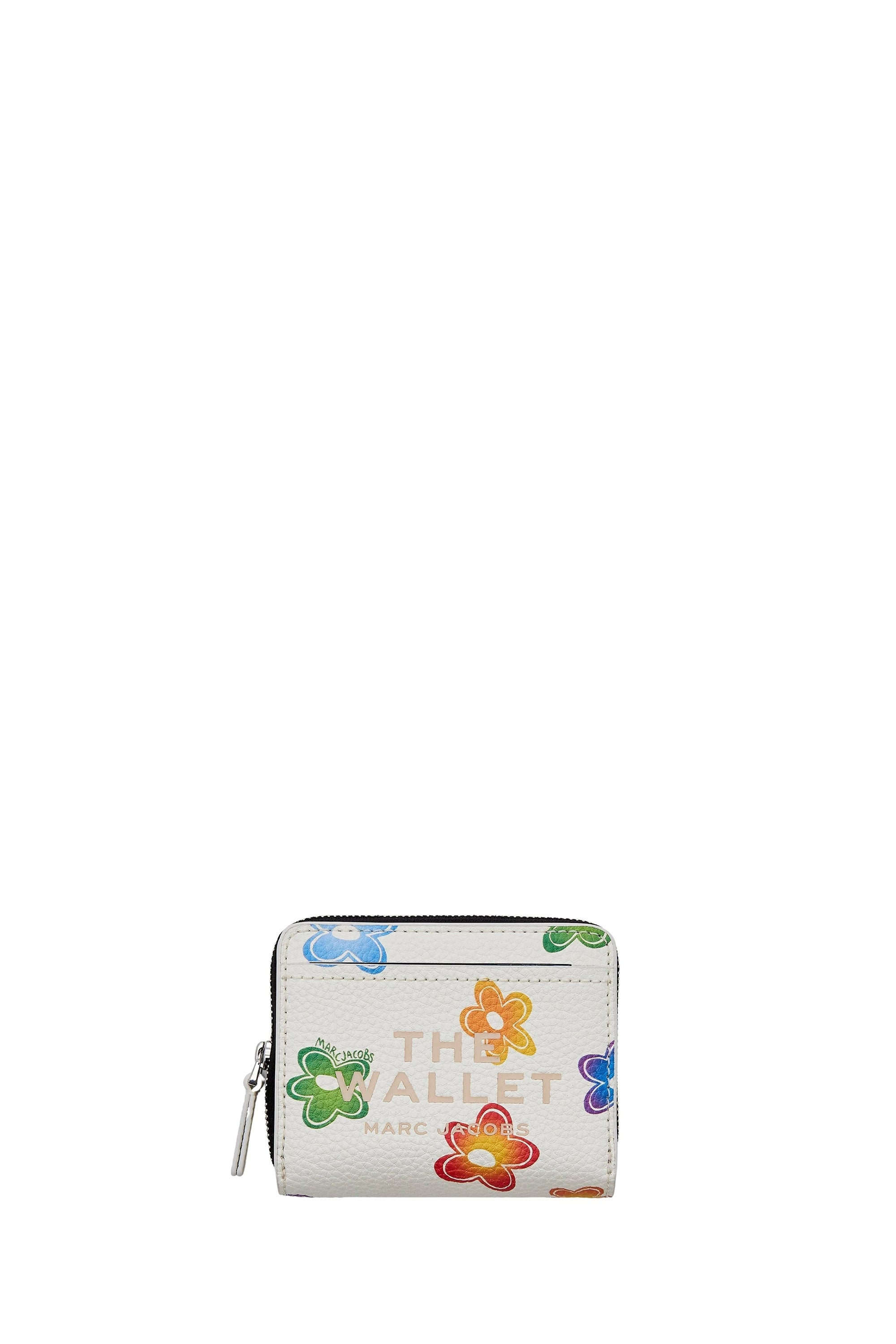 Portefeuille mini Wild Daisy en cuir - White