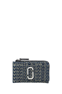 Monogram denim wallet - Sun Faded Denim