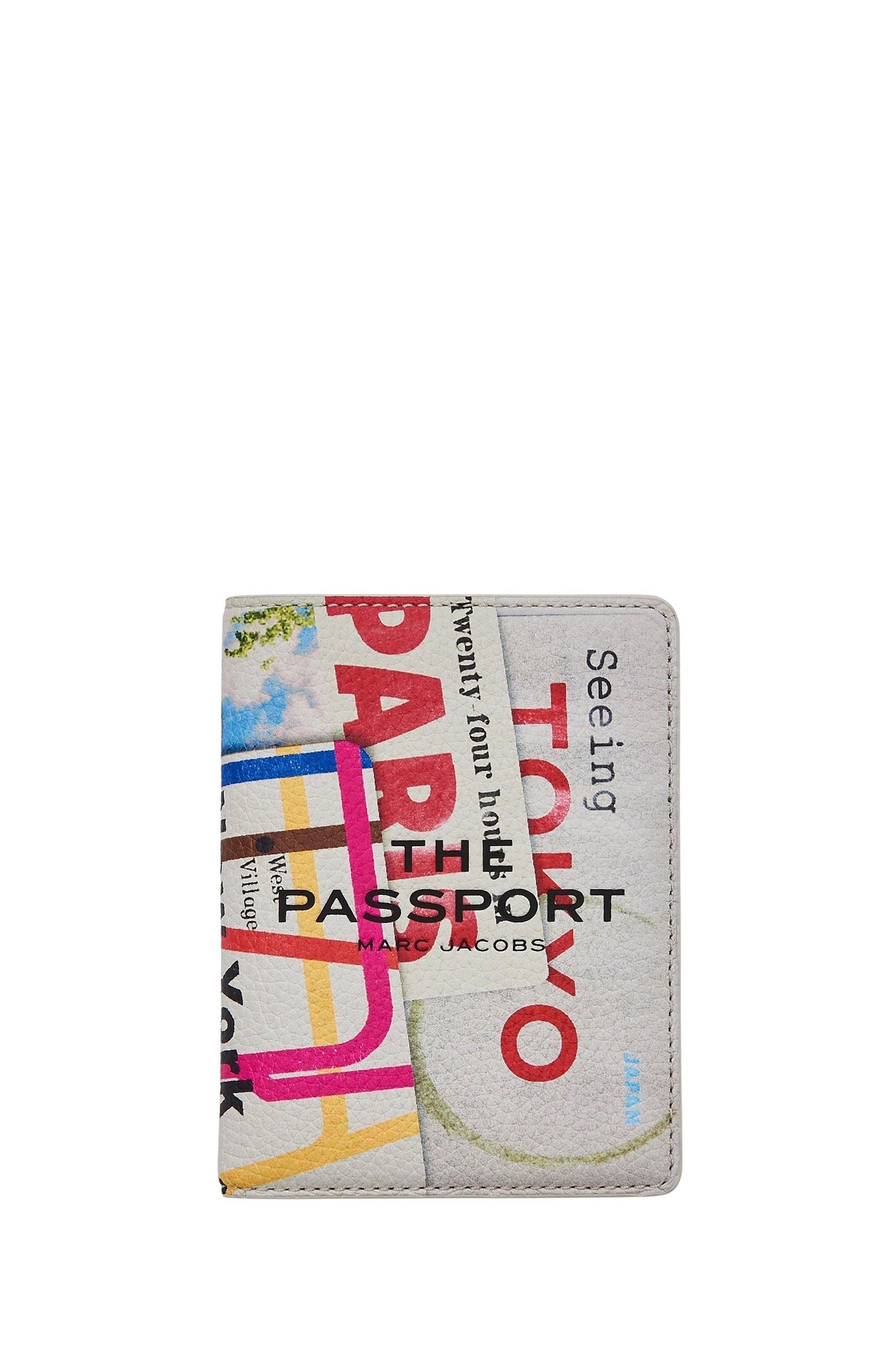 Leather passport holder - White