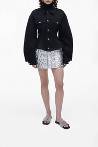 Mules The J Marc à logo à strass en cuir - Argente